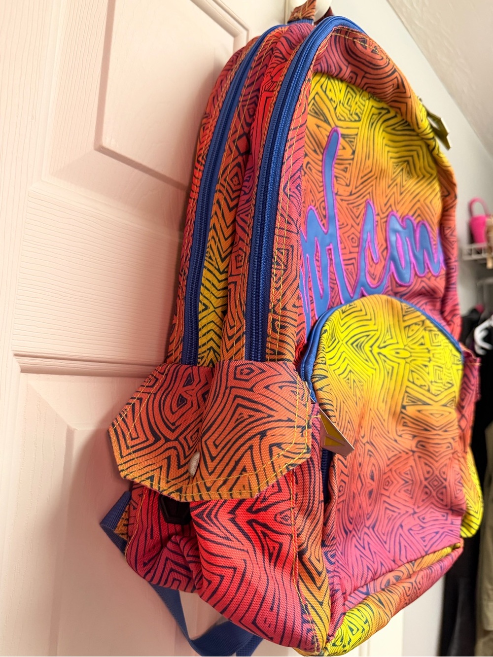 Colorful Geometric Gradient Volcom Backpack - Picture 3 of 7